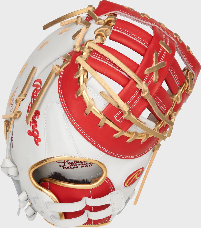 Liberty Advanced Color Series 13 in 1st Base Mitt, White/Scarlet, Right