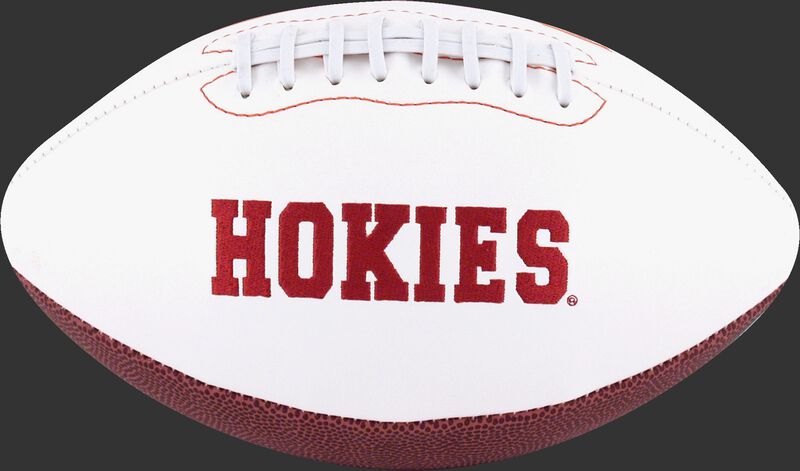 White NCAA Virginia Tech Hokies Football With Team Name SKU #05733111121