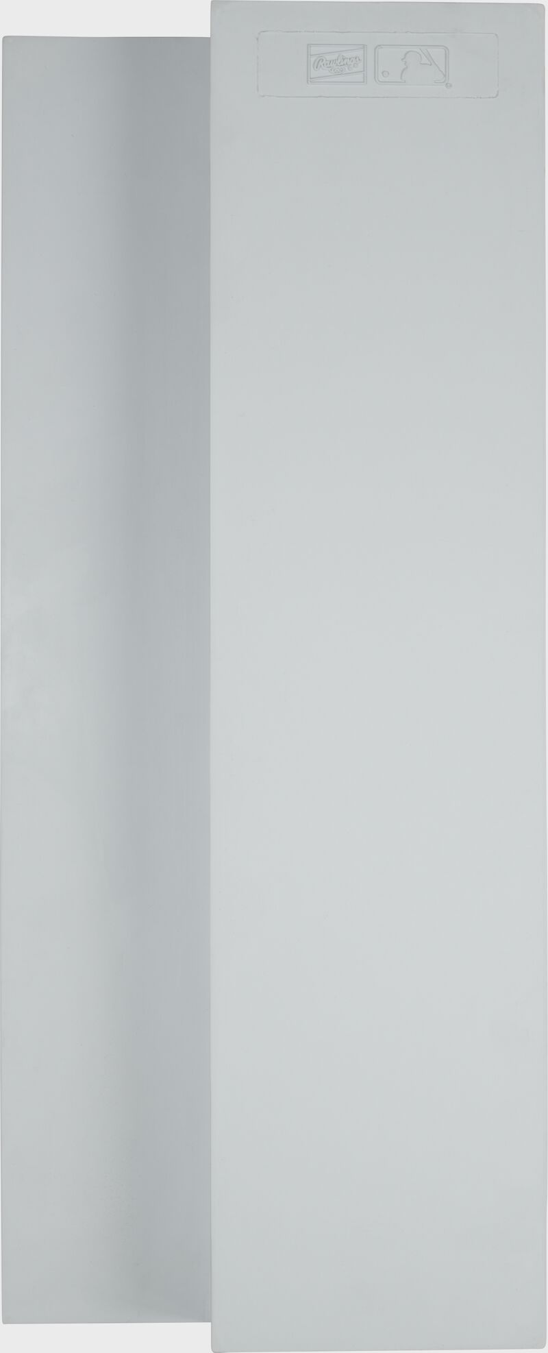 Top of a white Rawlings step down pitching rubber - SKU: RSDPR