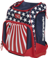 Angled view of red, white, and blue Rawlings Legion Backpack - SKU: LEGION image number null