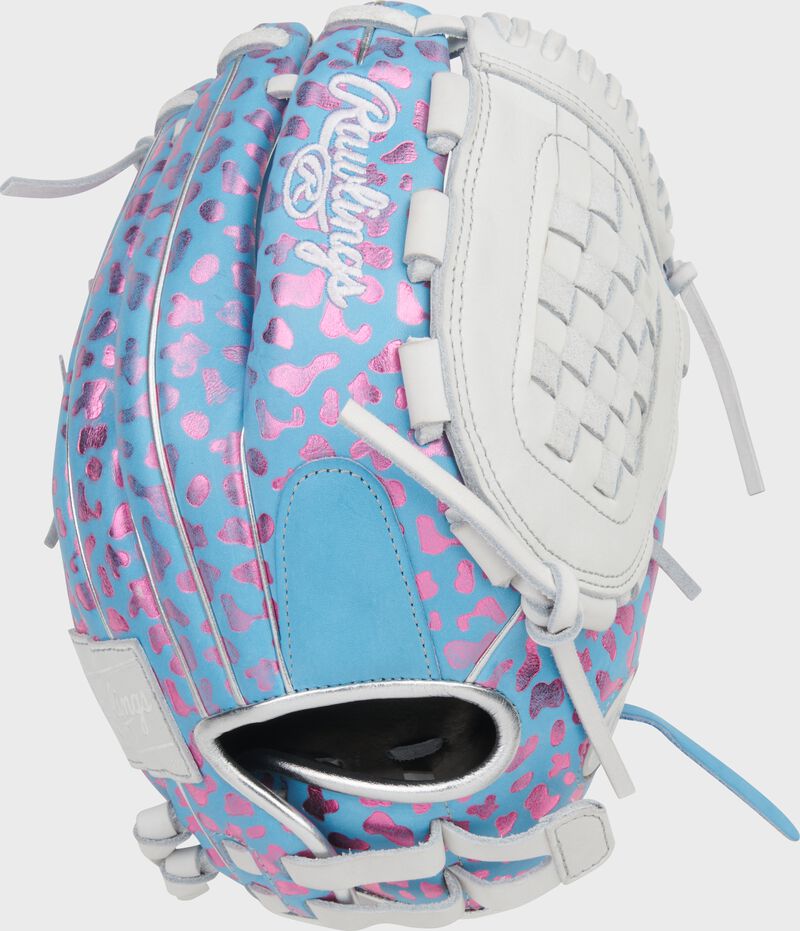 Back of a Heart of the Hide 12.5-inch Foil Print Fastpitch Softball Glove
