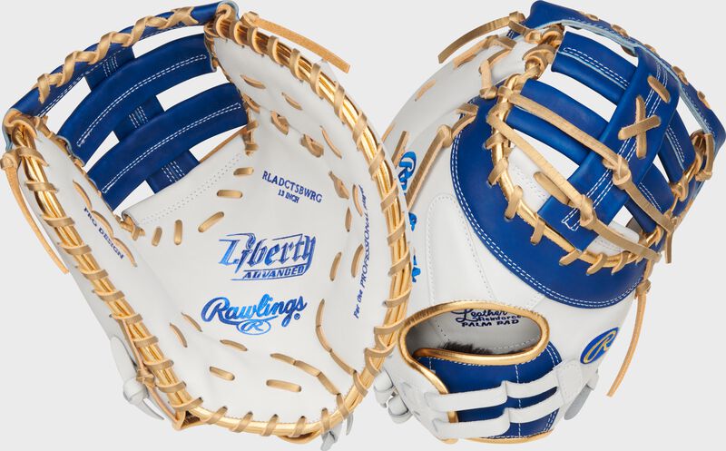 Liberty Advanced Color Series 13 in 1st Base Mitt, White/Royal, Left