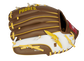 Back of a brown/white San Diego Padres 10-inch youth glove with the MLB logo on the pinky - SKU: 22000019111 image number null