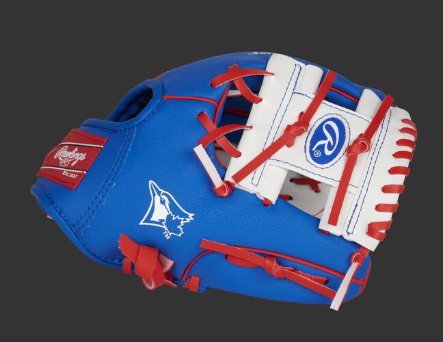 Thumb of a blue/white Toronto Blue Jays 10-inch team logo glove with a white I-web - SKU: 22000004111