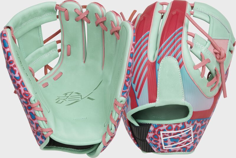 2 views showing the palm/back of a Rawlings ColorSync 8.0 REV1X 11.75" infield glove - SKU: REV205-2XM