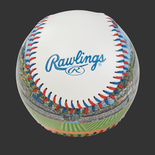 Rawlings logo on a Los Angeles Dodgers team stadium ball