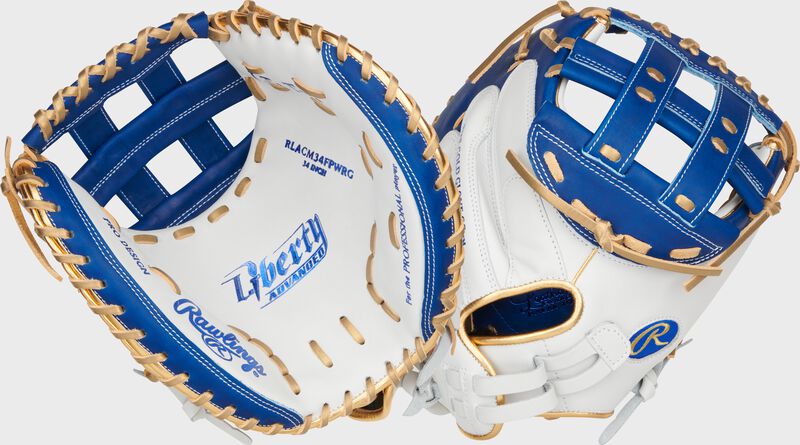 Liberty Advanced Color Series 34 in Catcher's Mitt, White/Royal, Right