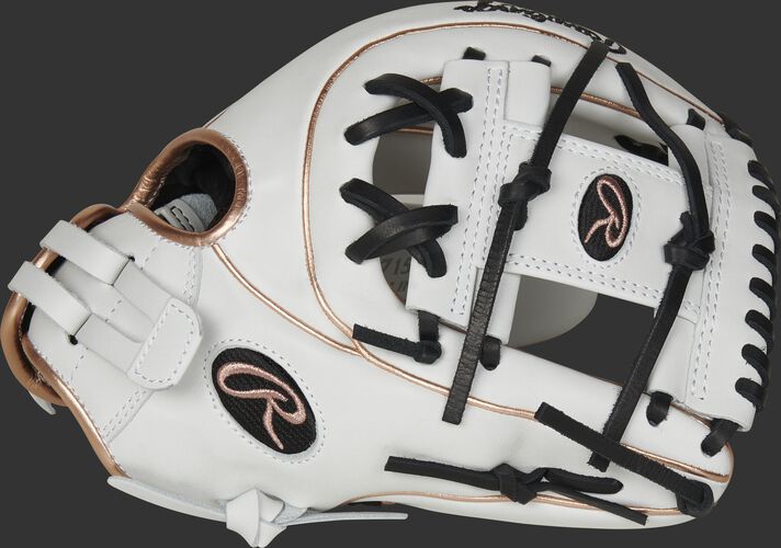 Thumb of a white 2021 Liberty Advanced 11.75-Inch fastpitch infield glove with a white I-web - SKU: RLA715-2WB