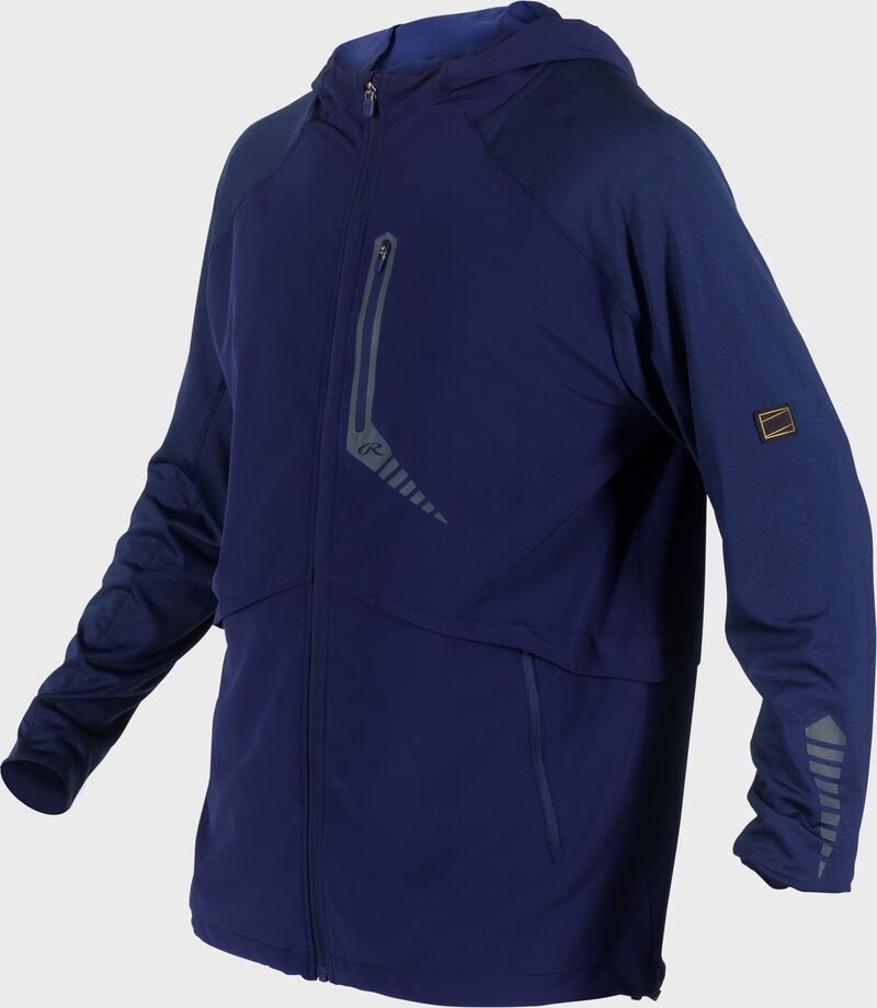 Rawlings Gold Collection Long Sleeve Cage Jacket, Adult 3XL, Navy