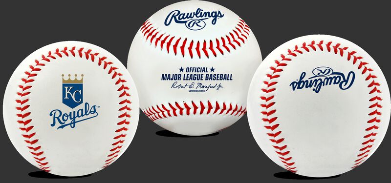 3 views of a MLB Kansas City Royals baseball