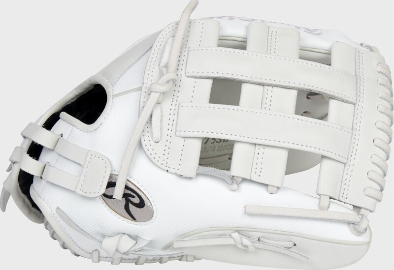 Thumb of a white 2022 Liberty Advanced Color Series 12.75-Inch outfield glove with a white H-web - SKU: RLA1275SB-6WSS loading=