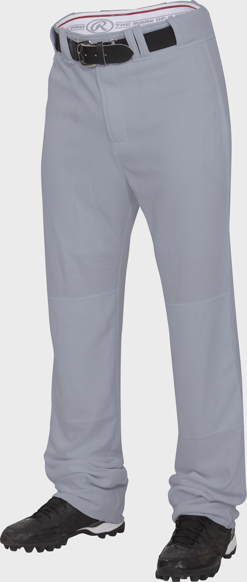 Front of Rawlings Blue Gray Adult Premium Straight Pant - SKU #BPU150-BG