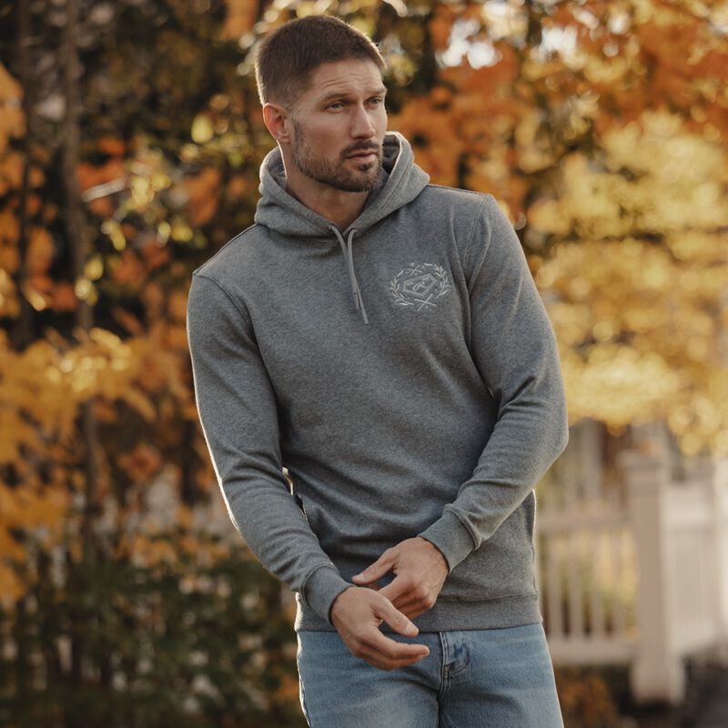 Rawlings x The Normal Brand Puremeso Fleece Hoodie, Athletic Grey, Adult 3XL