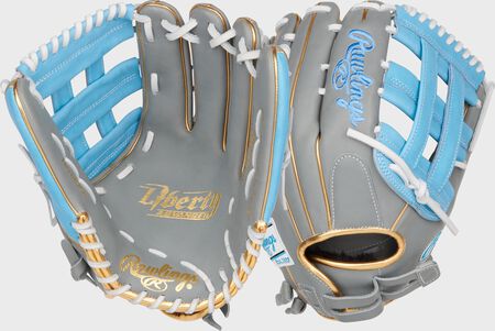 Liberty Advanced Color Series 12.75 in Outfield Glove, Gray/Columbia Blue Liberty Advanced Color Series 12.75 in Outfield Glove, Gray/Columbia Blue