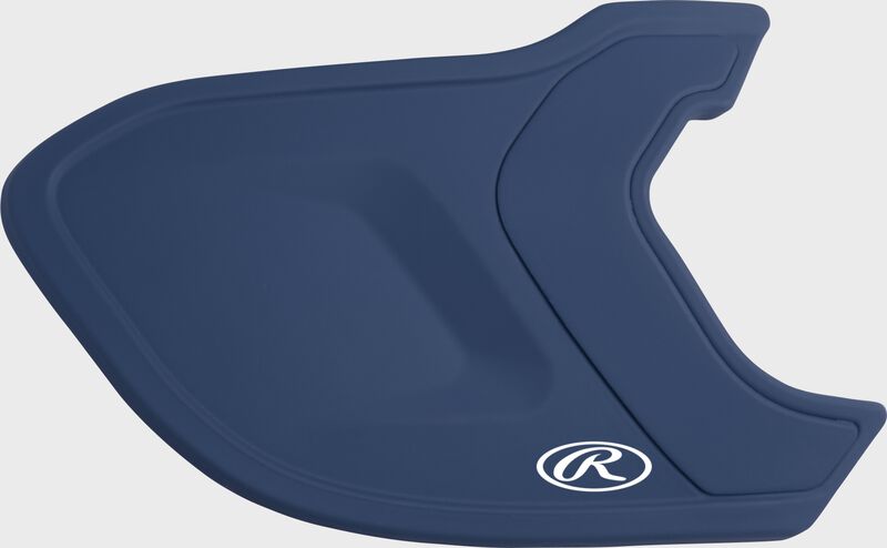Outside view of Matte Navy Mach EXT Batting Helmet Extension For Right-Handed Batter - SKU: MEXTR