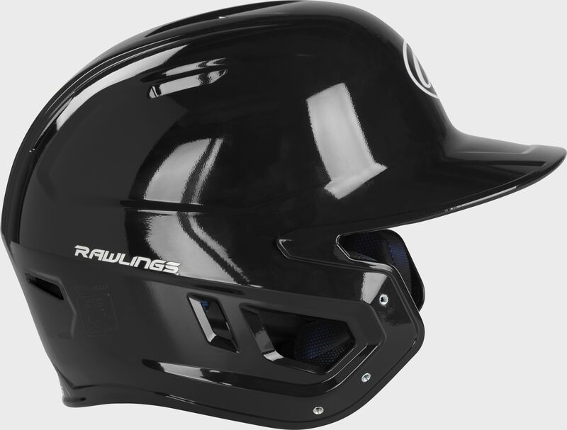 Right-side view of Rawlings Mach Gloss Batting Helmet - SKU: MCH01A image number null