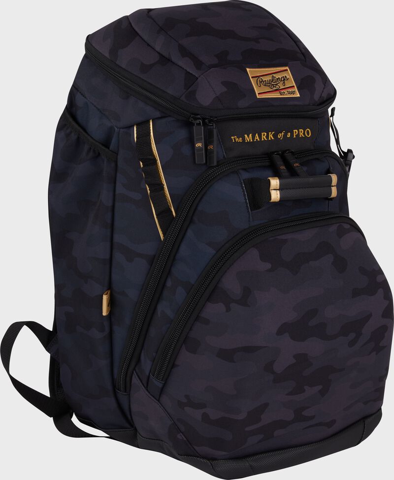 Rawlings Gold Collection Backpack, Black Camo, RSGGCBKPK-BKCM