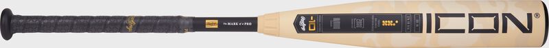 Side image of a Rawlings Icon -10 USA Baseball bat with the Icon logo on the barrel