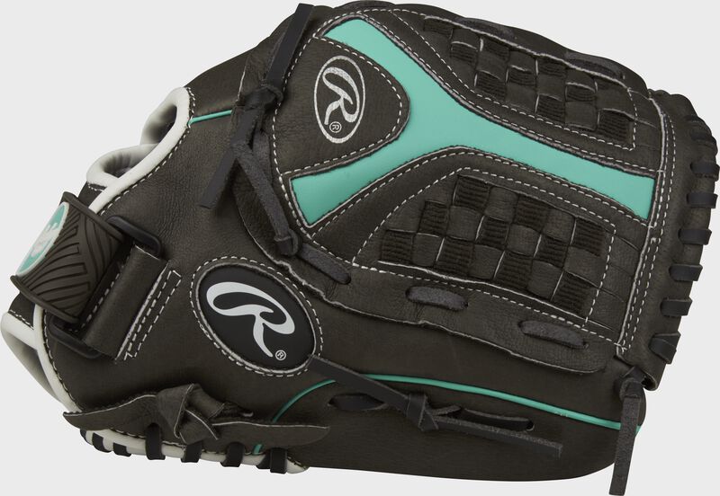 ST1150FPM Storm 11.5-inch infield glove with a black thumb and black/mint Funnel web