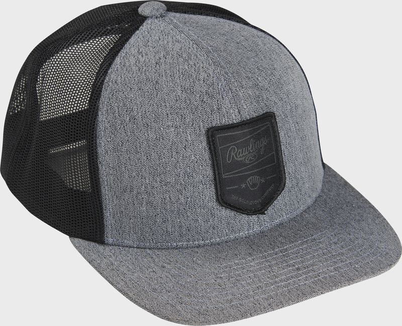 RWWPH Rawlings gray/black snapback mesh hat with a black logo