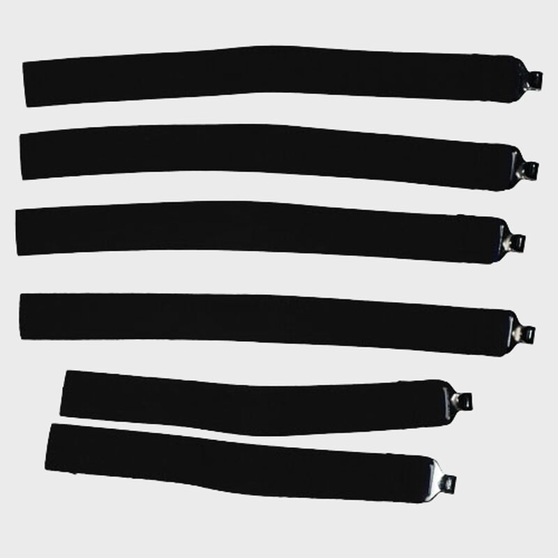 6 black LGE Leg guard replacement straps SKU #LGE