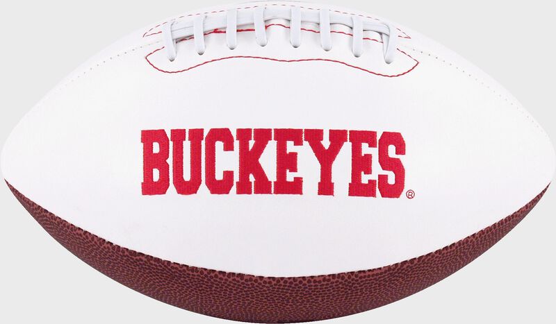 White NCAA Ohio State Buckeyes Football With Team Name SKU #05733042122 loading=