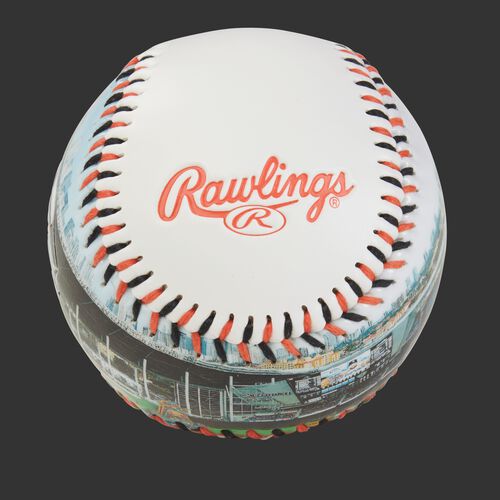 Rawlings logo on a Miami Marlins team stadium ball