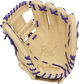 Camel Palm view of a Rawlings Trevor Story infield glove with camel web and purple laces - SKU: RSGPRONP4-2TS image number null