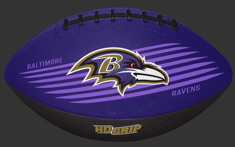 Purple and Black NFL Baltimore Ravens Downfield Youth Football With Team Logo SKU #07731092121