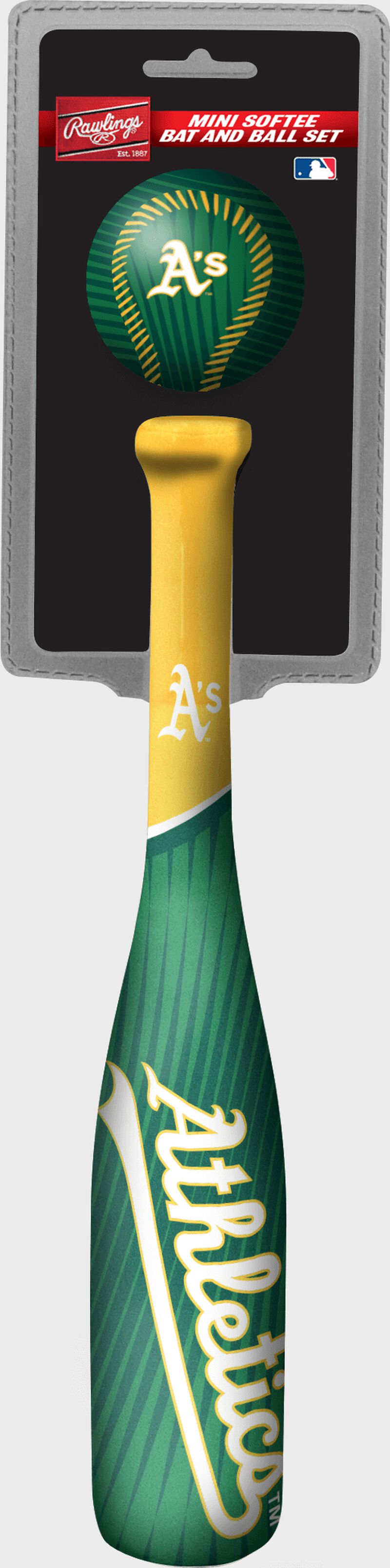 MLB Oakland Athletics Slugger Softee Mini Bat and Ball Set loading=