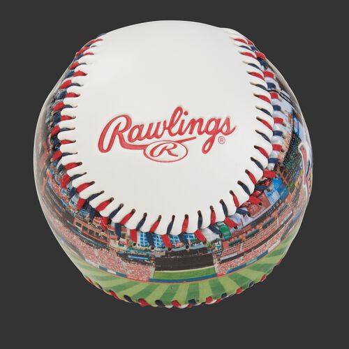 Rawlings logo on a St. Louis Cardinals team stadium ball