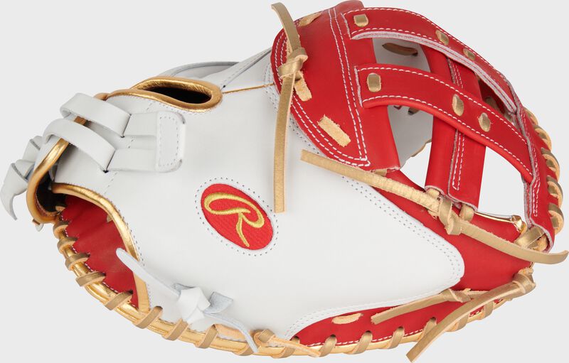 Liberty Advanced Color Series 34 in Catcher's Mitt, White/Scarlet, Right