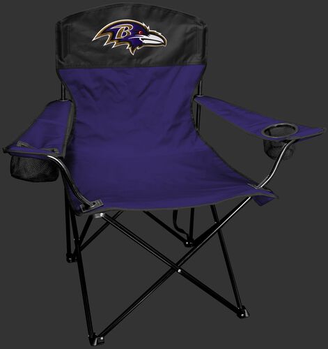 Front of Rawlings Purple and Black NFL Baltimore Ravens Lineman Chair With Team Logo SKU #31021092111