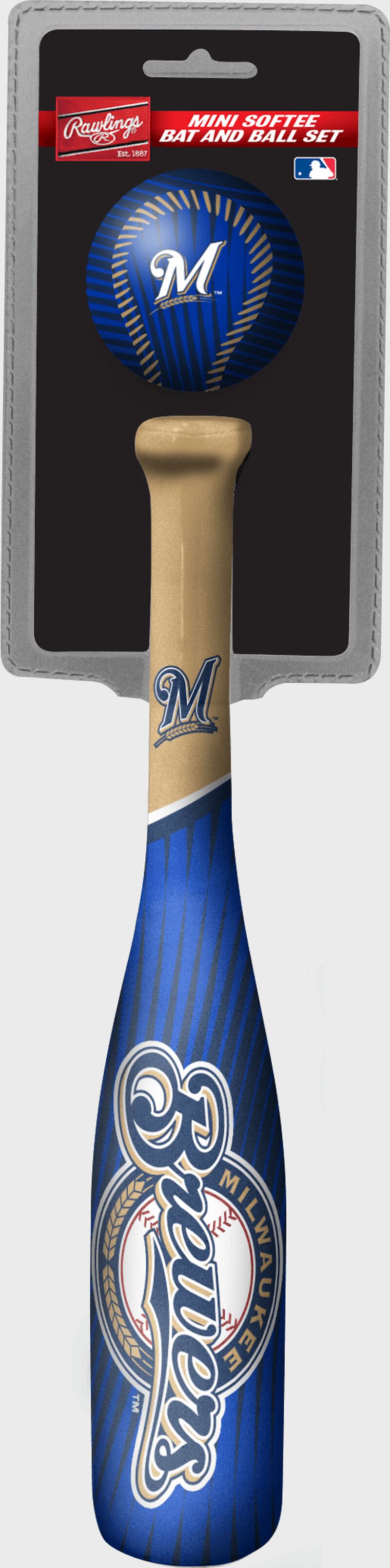 MLB Milwaukee Brewers Slugger Softee Mini Bat and Ball Set