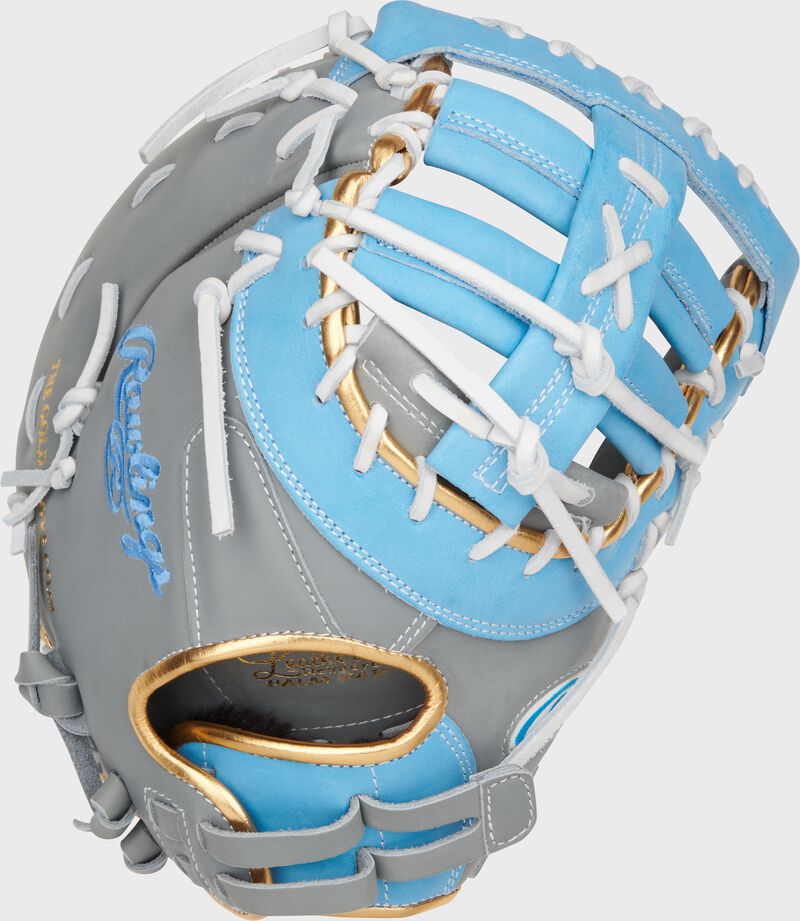Liberty Advanced Color Series 13 in 1st Base Mitt, Gray/Columbia Blue, Left