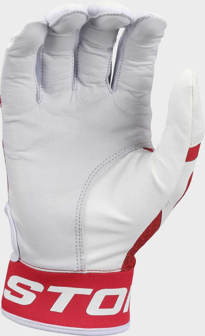 EASTON YOUTH MAV GT BASEBALL BATTING GLOVES - WHITE/RED - LARGE