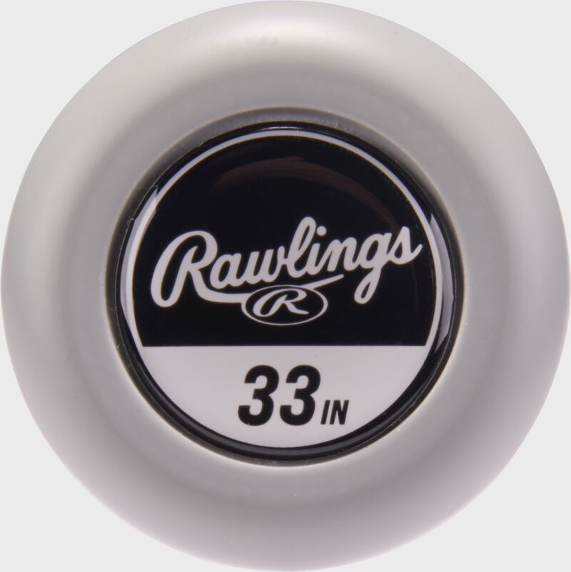 Knob of a 33" 2025 Rawlings Mantra Reverse Alo Edition fastpitch softball bat