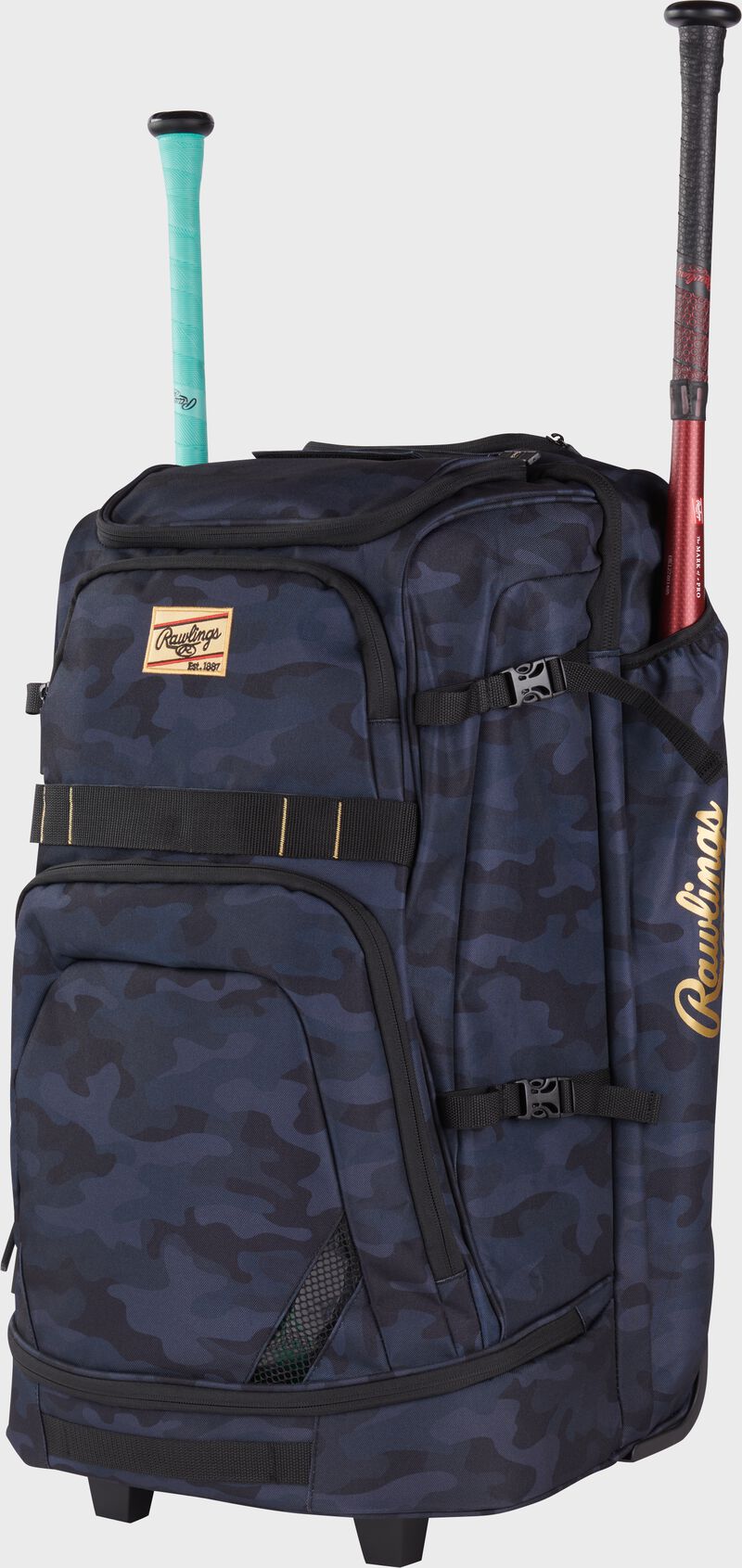 Rawlings Gold Collection Wheeled Bag, Black Camo, RSGGCWHBG-BKCM