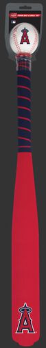 Front of Rawlings Los Angeles Angels Foam Bat and Ball Set in Team Colors With Team Name and Logo On Front SKU #01860001111