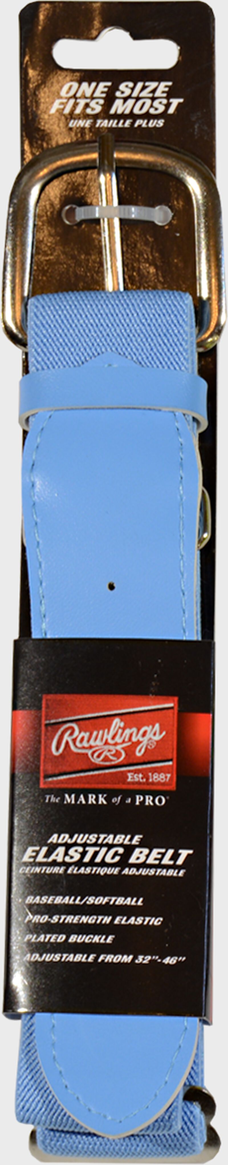 A Columbia blue adjustable elastic baseball belt - SKU: BLT