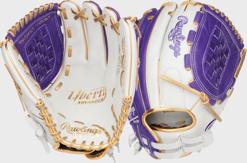 Liberty Advanced Color Series 12 in Fastpitch Glove, White/Purple, Right