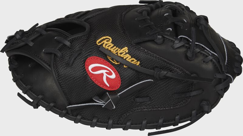 Thumb view of a PROYM4 Heart of the Hide Yadier Molina Game day catcher's mitt with a black one-piece web image number null