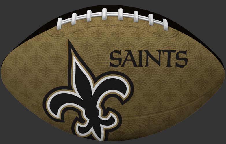 Gold side of a NFL New Orleans Saints Gridiron football with the team logo SKU #09501077121