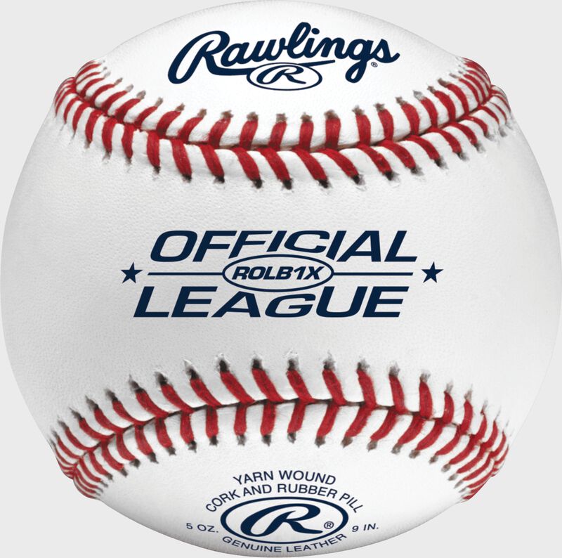 ROLB1X Official league practice baseball with raised seams image number null