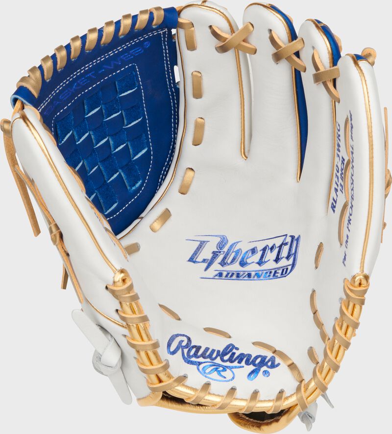Liberty Advanced Color Series 12 in Fastpitch Glove, White/Royal, Right