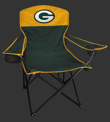 Front of Rawlings Green and Yellow NFL Green Bay Packers Lineman Chair With Team Logo SKU #31021068111