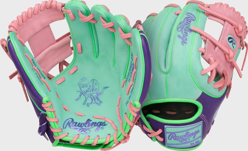 Two images showing the palm & back of a Heart of the Hide ContoUR Fit 11.5-Inch Infield Glove