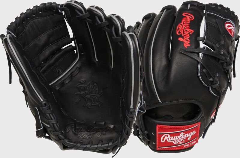 2 views showing the palm/back of a 12" Rawlings Heart of the Hide infield/pitcher's glove - SKU: PRO206T-9B