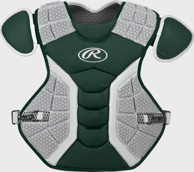 A dark green/grey CPPRO Pro Preferred adult chest protector loading=