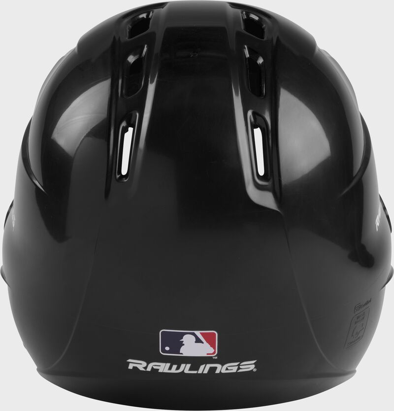 Back view of Black R16 Reverse Clear Coat Batting Helmet | Junior & Senior - SKU: RSGR6R00